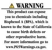 California P65 PBA Warning