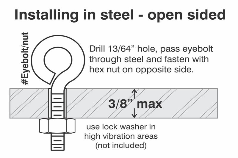 Small Eyebolt w/nut Nixalite