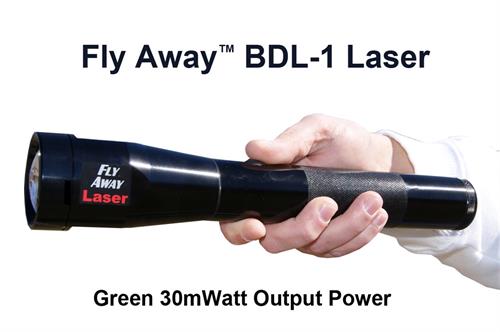 30mWatt FLY AWAY LASER IN HAND WITH TEXT